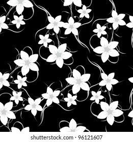 Seamless vector floral pattern.