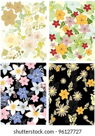 Seamless vector floral pattern