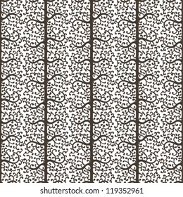 Seamless vector floral pattern. Abstract texture with branches.