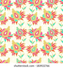 Seamless vector floral pattern, asian style