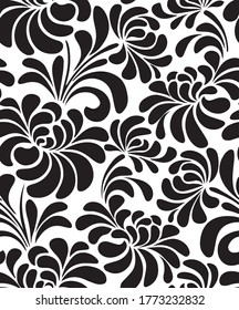 Seamless vector floral pattern. Background and wallpaper for fabric, print and textile. 