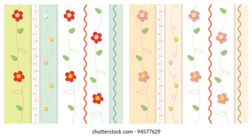 Seamless vector floral pattern background