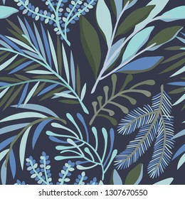 Seamless vector floral pattern. Botanical background