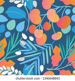 Seamless vector floral pattern. Botanical background