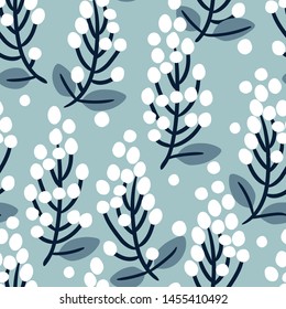 Seamless vector floral pattern. Botanical background