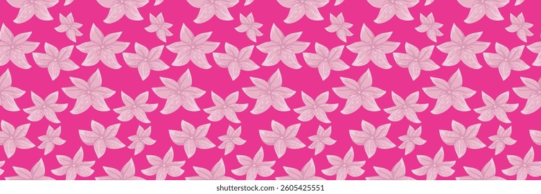 Seamless vector floral pattern with  buttercup flowers on a pink background. Light, delicate, and feminine design, perfect for fabrics, packaging, wallpapers, stationery, and branding.