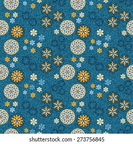 Seamless vector floral  pattern, pattern can be used for wallpaper, pattern fills, surface textures 