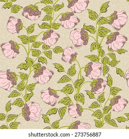 Seamless vector floral  pattern, pattern can be used for wallpaper, pattern fills, surface textures 