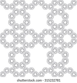 Seamless vector floral pattern, pattern can be used for wallpaper, pattern fills, surface textures . Black and white