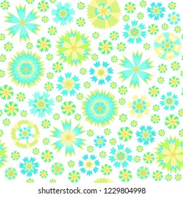 Seamless vector floral pattern with carnation flowers 