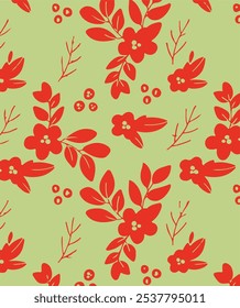 Seamless vector floral pattern. Classic illustration.