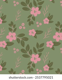 Seamless vector floral pattern. Classic illustration.