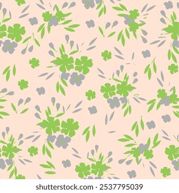 Padrão floral de vetor sem emenda. Ilustração clássica.