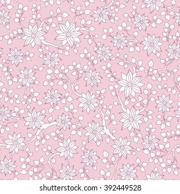 Seamless vector floral pattern with colorful fantasy plants and flowers, pattern can be used for wallpaper, pattern fills, web page background, surface textures