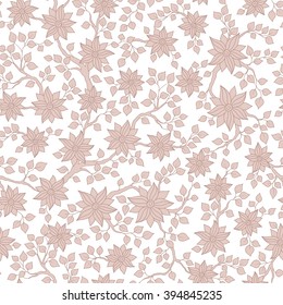 Seamless vector floral pattern with colorful fantasy plants and flowers, pattern can be used for wallpaper, pattern fills, web page background, surface textures