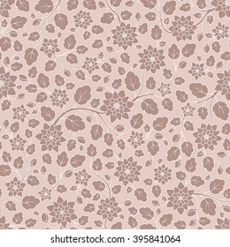 Seamless vector floral pattern with colorful fantasy plants and flowers, pattern can be used for wallpaper, pattern fills, web page background, surface textures