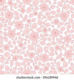 Seamless vector floral pattern with colorful fantasy plants and flowers, pattern can be used for wallpaper, pattern fills, web page background, surface textures