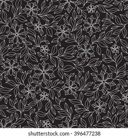 Seamless vector floral pattern with colorful fantasy plants and flowers, pattern can be used for wallpaper, pattern fills, web page background, surface textures