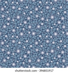 Seamless vector floral pattern with colorful fantasy plants and flowers, pattern can be used for wallpaper, pattern fills, web page background, surface textures