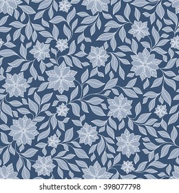 Seamless vector floral pattern with colorful fantasy plants and flowers, pattern can be used for wallpaper, pattern fills, web page background, surface textures