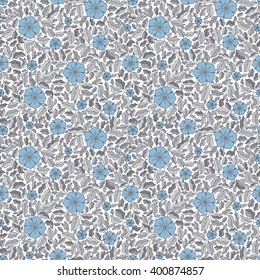 Seamless vector floral pattern with colorful fantasy plants and flowers, pattern can be used for wallpaper, pattern fills, web page background, surface textures