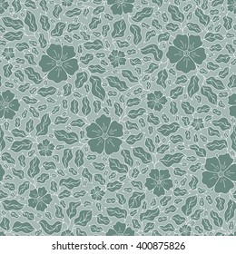 Seamless vector floral pattern with colorful fantasy plants and flowers, pattern can be used for wallpaper, pattern fills, web page background, surface textures