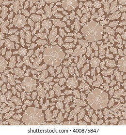 Seamless vector floral pattern with colorful fantasy plants and flowers, pattern can be used for wallpaper, pattern fills, web page background, surface textures