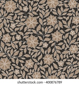 Seamless vector floral pattern with colorful fantasy plants and flowers, pattern can be used for wallpaper, pattern fills, web page background, surface textures