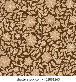 Seamless vector floral pattern with colorful fantasy plants and flowers, pattern can be used for wallpaper, pattern fills, web page background, surface textures