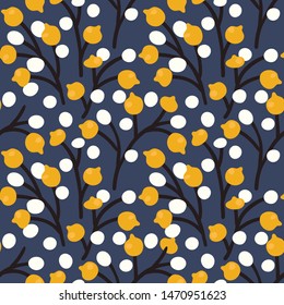 Padrão floral de vetor sem emenda. Fundo botânico delicado