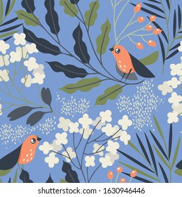 Seamless vector floral pattern. Delicate background. Part of the collection