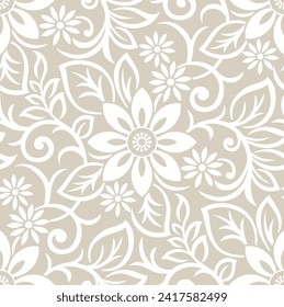 Seamless vector floral pattern design