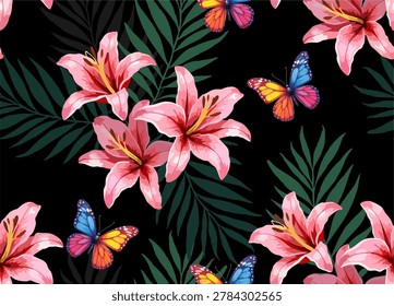 Seamless vector floral pattern