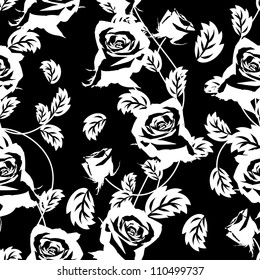 Seamless vector floral pattern. For easy making seamless pattern just drag all group into swatches bar, and use it for filling any contours.