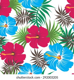 Seamless vector floral pattern. For easy making seamless pattern just drag all group into swatches bar, and use it for filling any contours.
