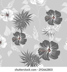 Seamless vector floral pattern. For easy making seamless pattern just drag all group into swatches bar, and use it for filling any contours.
