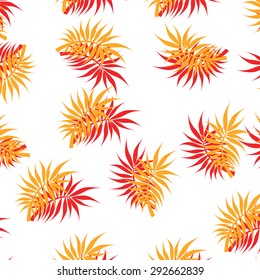 Seamless vector floral pattern. For easy making seamless pattern just drag all group into swatches bar, and use it for filling any contours.