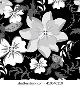 Seamless vector floral pattern. For easy making seamless pattern just drag all group into swatches bar, and use it for filling any contours.