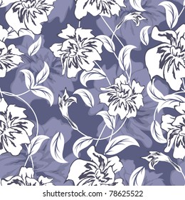 Seamless vector floral pattern. For easy making seamless pattern just drag all group into swatches bar, and use it for filling any contours.