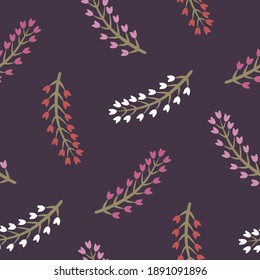 Nahtlose Vektorblumenmuster. Blumenmuster für Design, Stoff, Textilien, Umhüllung, Hintergrund usw. Botanisches Blumenmotiv.
