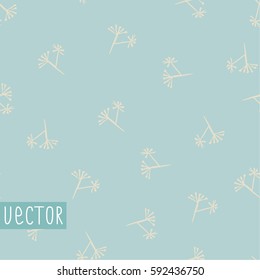Seamless vector floral pattern with green blades for textile, ceramics, fabric, print, cards, wrapping