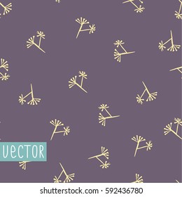 Seamless vector floral pattern with green blades for textile, ceramics, fabric, print, cards, wrapping