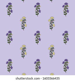 seamless vector floral pattern.  hand drawn pattern. 