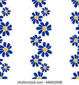 Seamless vector floral pattern. Hand drawn flower background. For fabric and textile design.