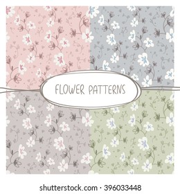 Seamless vector floral pattern, vector illustration
