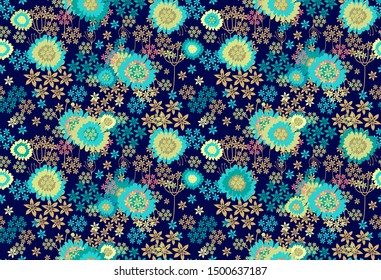 Seamless vector floral pattern, japanese style
