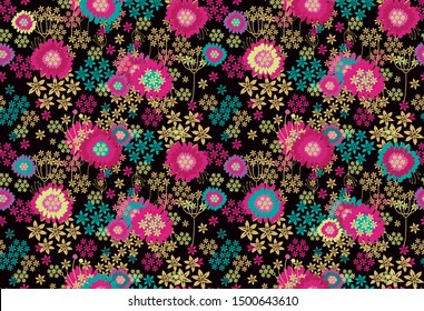 Seamless vector floral pattern, japanese style