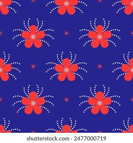 Seamless vector floral pattern. Just a bright design for textiles, wallpaper, covers, fabrics, surfaces.