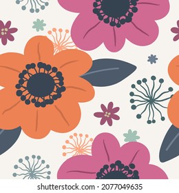 Patrón floral vectorial sin foco con hojas. Fondo botánico brillante.