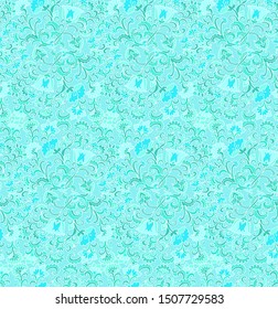 Seamless vector floral pattern, pastel palette
